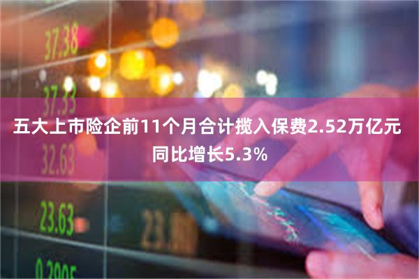 五大上市险企前11个月合计揽入保费2.52万亿元 同比增长5.3%