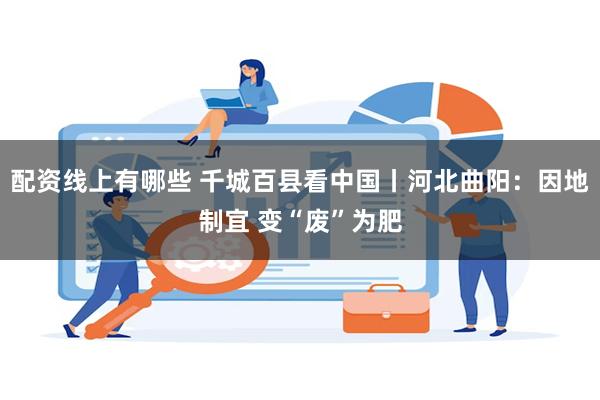 配资线上有哪些 千城百县看中国丨河北曲阳：因地制宜 变“废”为肥