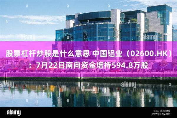 股票杠杆炒股是什么意思 中国铝业（02600.HK）：7月22日南向资金增持594.8万股